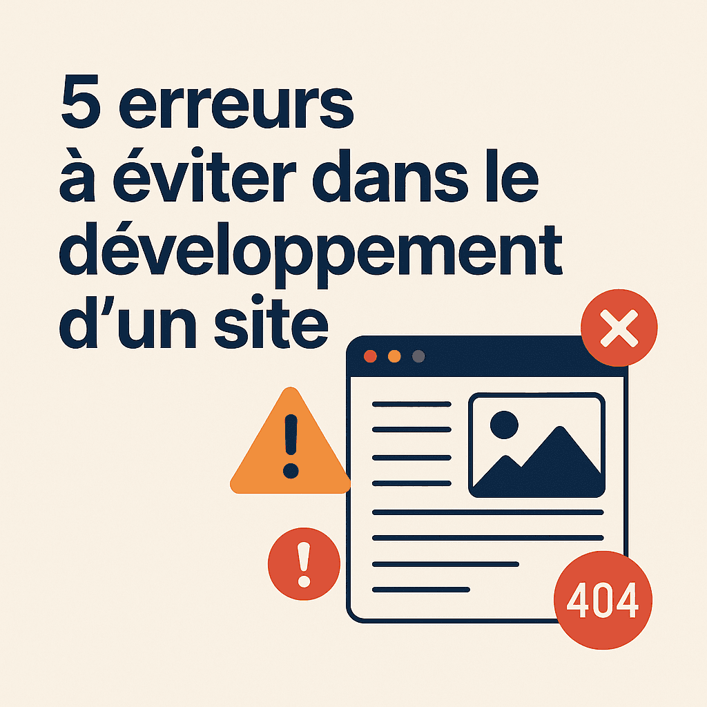 5 erreurs à éviter dans le développement d’un site